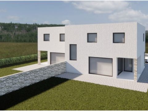 Labin, ein im Bau befindliches Apartmenthaus im Stadtzentrum