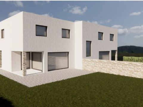 Labin, ein im Bau befindliches Apartmenthaus im Stadtzentrum