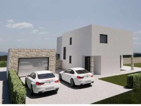 Labin, ein im Bau befindliches Apartmenthaus im Stadtzentrum