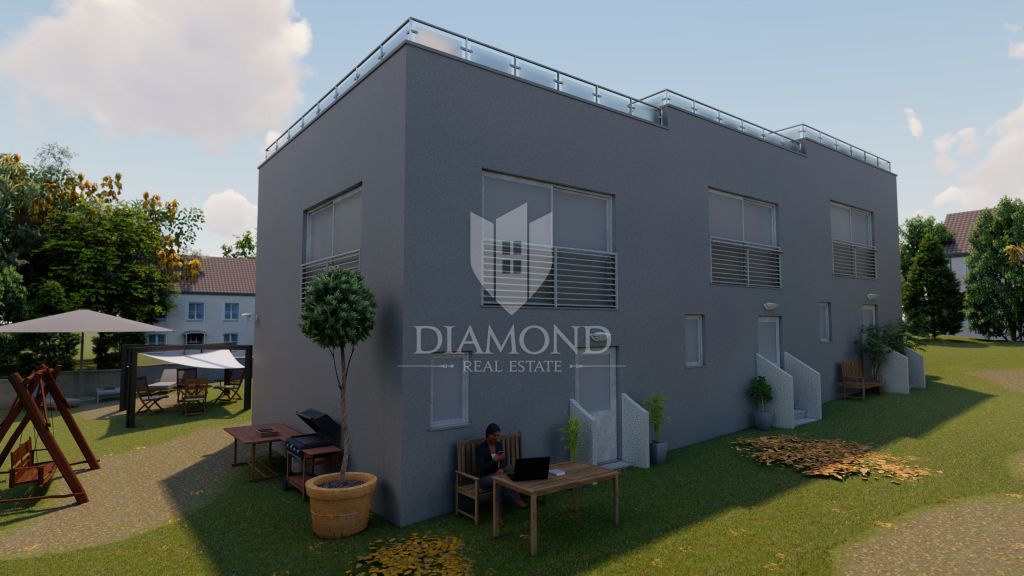 Umag, New building, terraced house not far from the beach