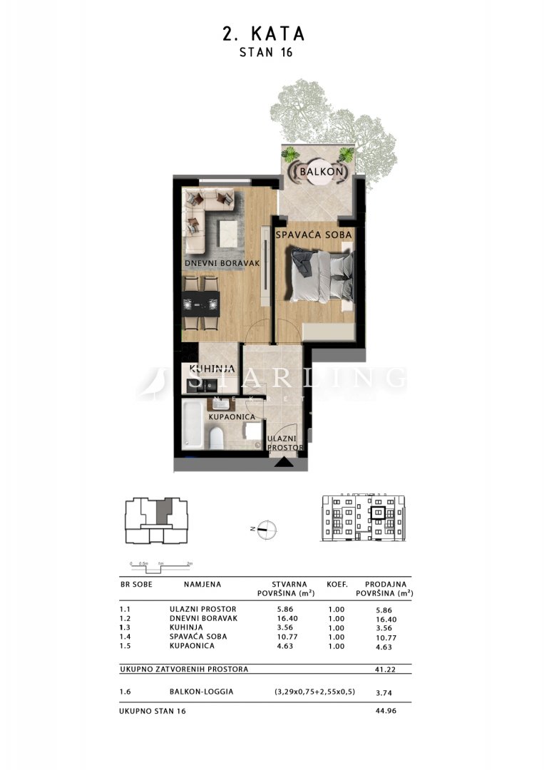 STAN, NAJAM, ZAGREB, BUZIN, 48 m2, 2-soban