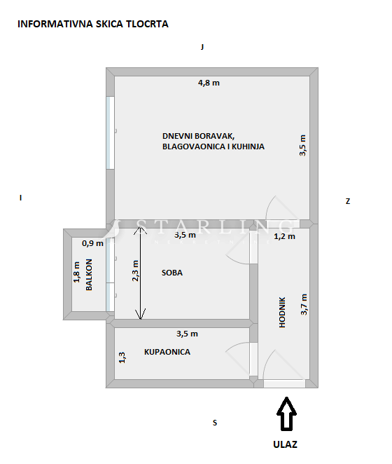 STAN, PRODAJA, ZAGREB, GAJNICE, 34 m2, 2-soban