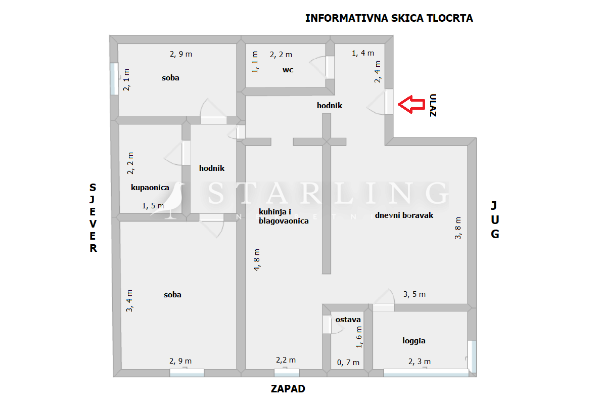 STAN, PRODAJA, ZAGREB, JARUN, 63 m2, 3-soban