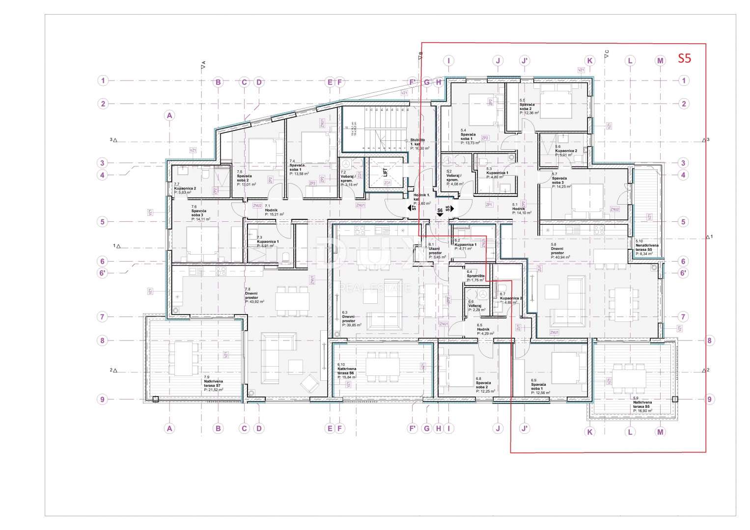 ŠIBENIK, VODICE – Luksuzan trosoban stan s liftom i panoramskim pogledom na more