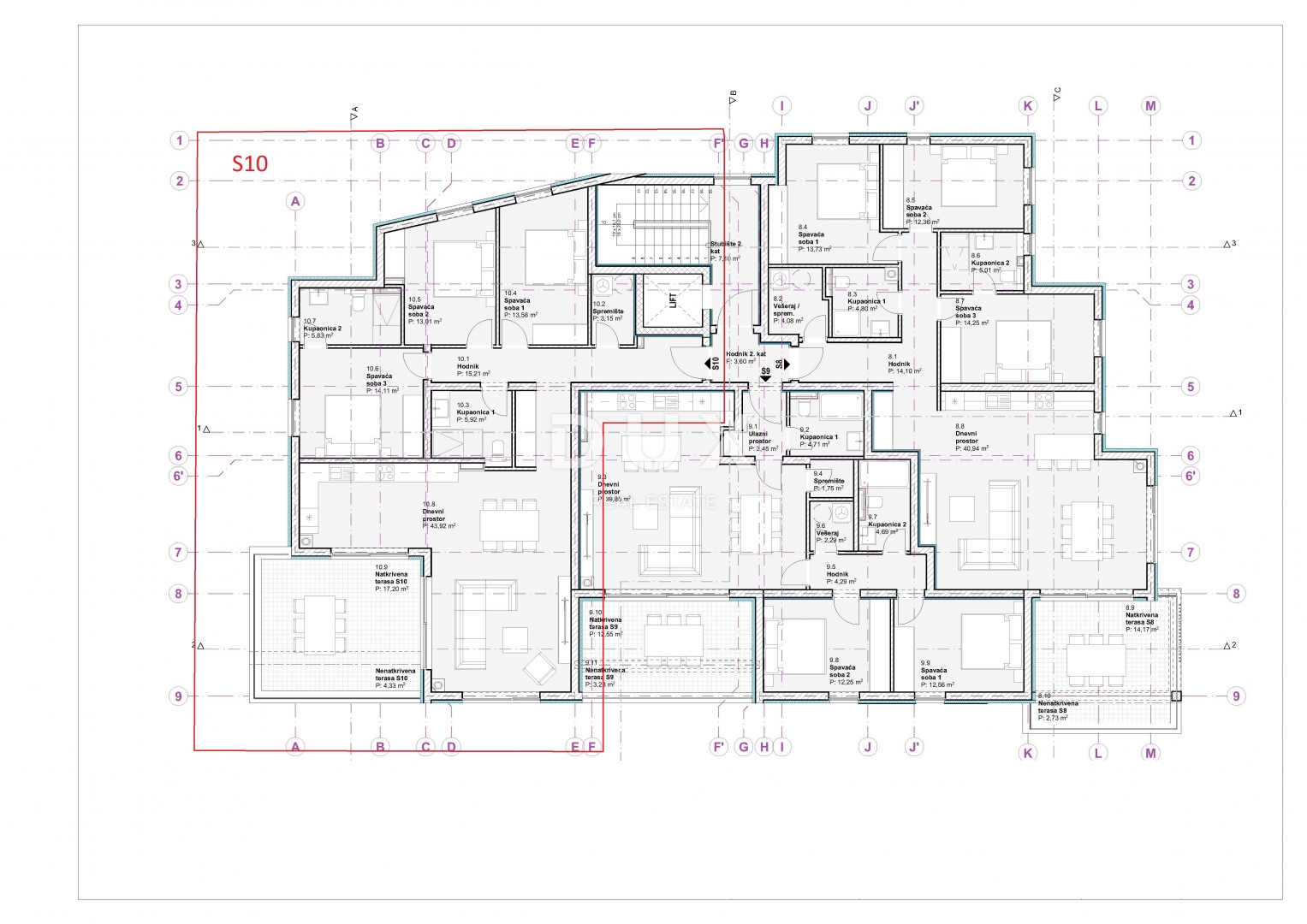 ŠIBENIK, VODICE – Luksuzni trosoban stan u novogradnji s liftom i panoramskim pogledom na more