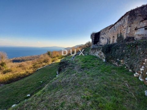 OPATIJA, IČIĆI, POLJANE- starina s prekrasnim panoramskim pogledom na more, spremna za adaptaciju