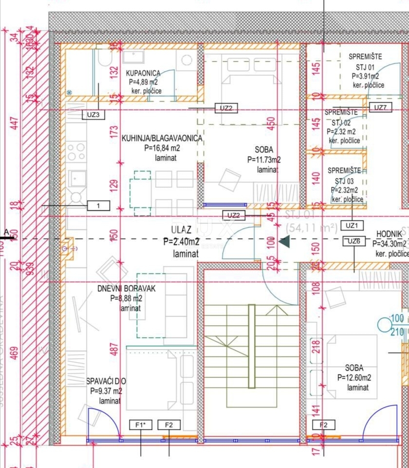 Apartment Belveder, Rijeka, 58m2