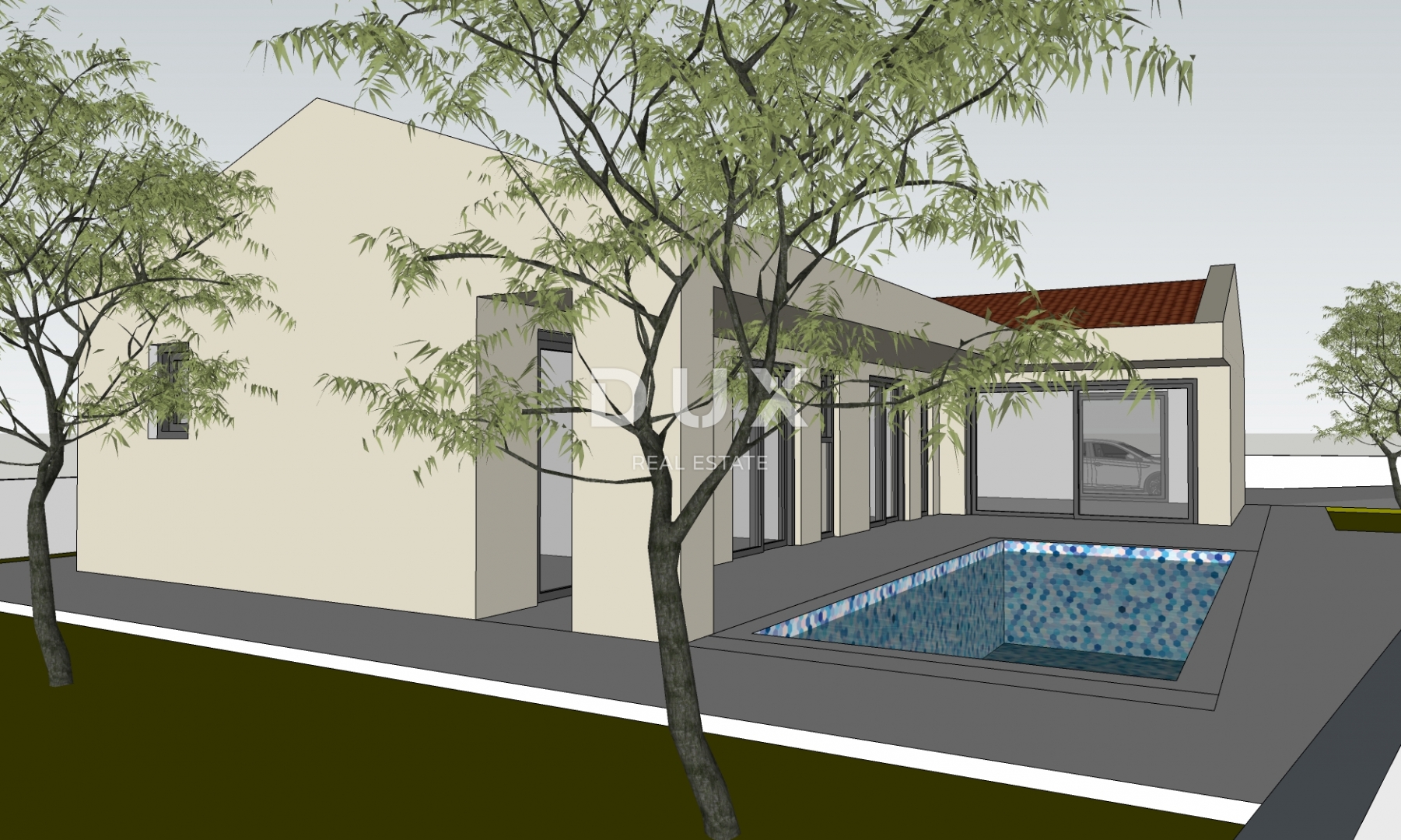 ISTRA, MARČANA - Premium projekt prizemnica s bazenom