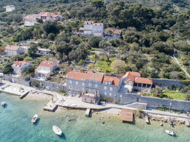 Sale of a traditional stone house on the island of Koločep, first row by the sea, Dubrovnik area