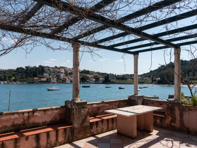 Sale of a traditional stone house on the island of Koločep, first row by the sea, Dubrovnik area