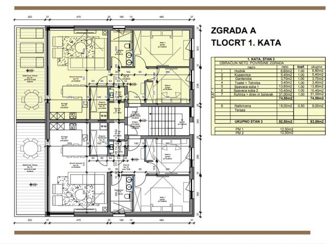 Stan u novogradnji na mirnoj lokaciji u blizini Poreča