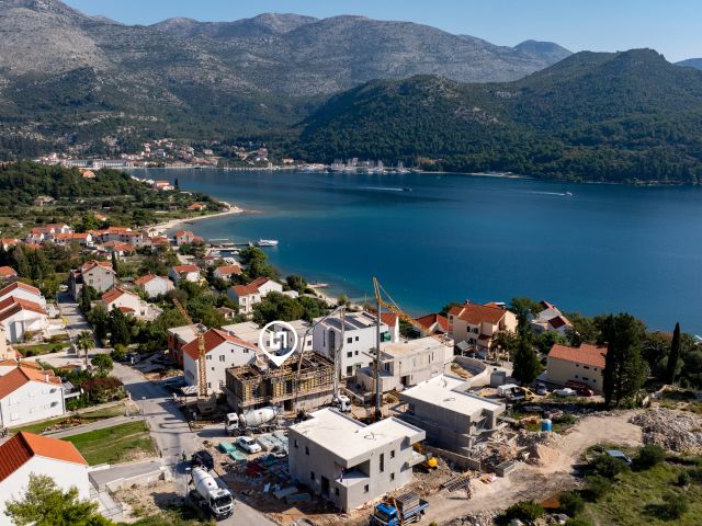 Villa under construction in Slano for sale, Dubrovnik