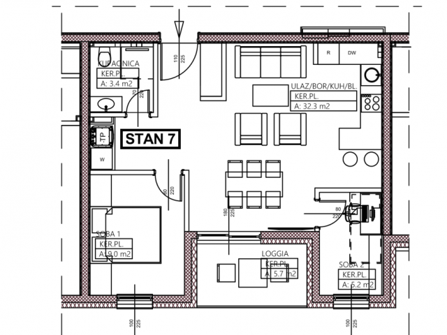 Flat Centar, Zaprešić, 54,18m2