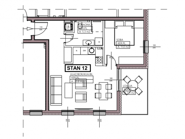 Flat Centar, Zaprešić, 53,03m2