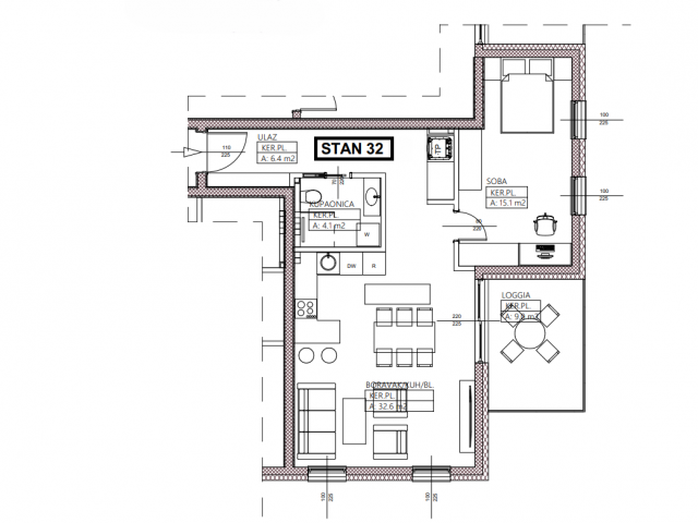 Flat Centar, Zaprešić, 64,95m2