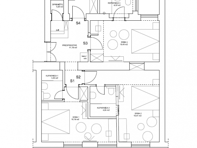 Flat Donji grad, Donji Grad, 100m2