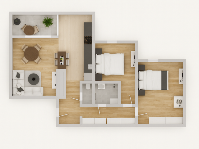 Flat Studentski grad, Gornja Dubrava, 77m2