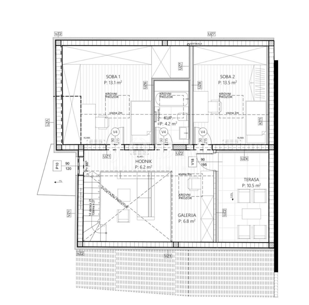 Trsat dvoetažni stan u novogradnji