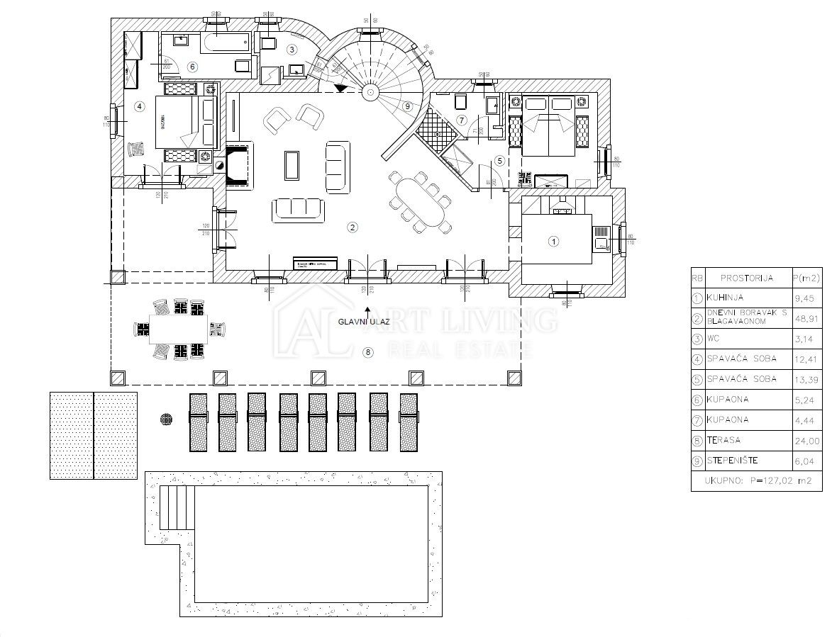 Poreč, surroundings – rustic stone villa with swimming pool in Istrian style